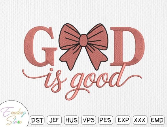 A Professional Review of the God is Good Bow Embroidery Design