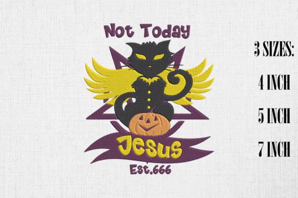 Black Cat Devil Not Today Jesus: A Charming Design