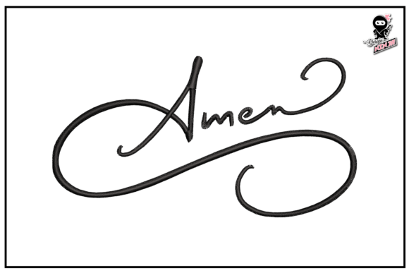 Evaluating Amen - Christian Embroidery, 7 Sizes
