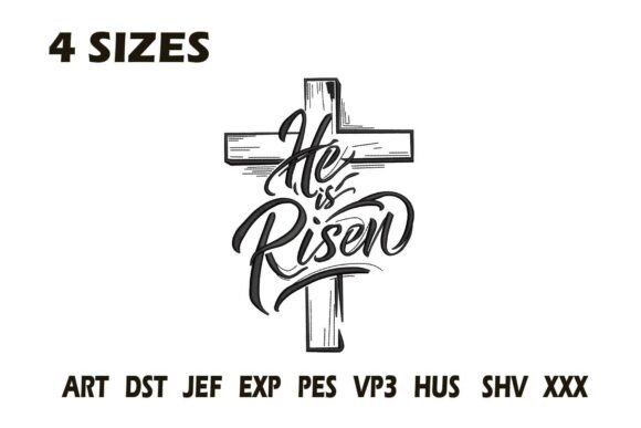 He is Risen Cross Christian Embroidery Review for Business