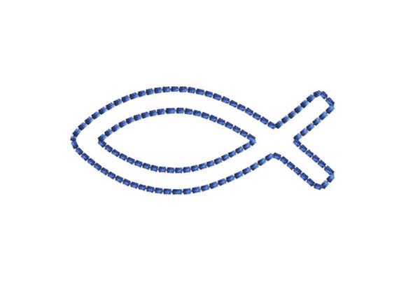 Jesus Fish Bean Stitch Oval: A Versatile Embroidery Design