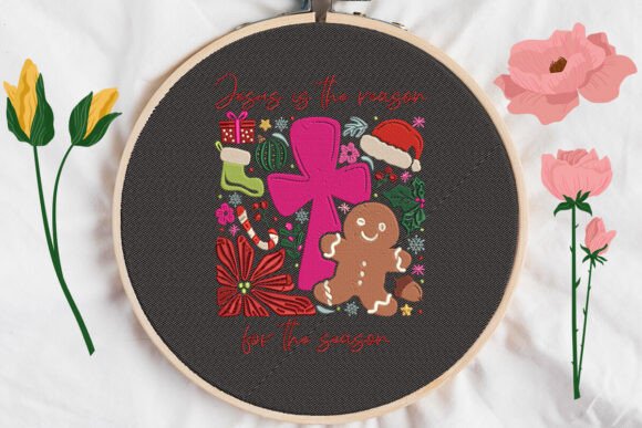Jesus is the Reason: A Heartwarming Embroidery Design