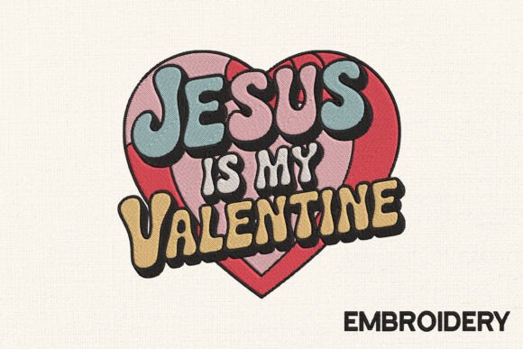 Jesus Valentine Embroidery Design: A Graceful Addition