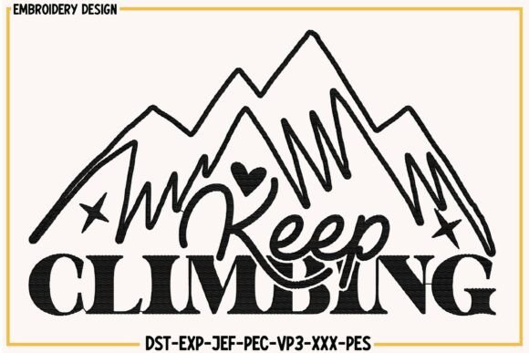 Keep Climbing: A Designer's Look at a Christian Embroidery Design