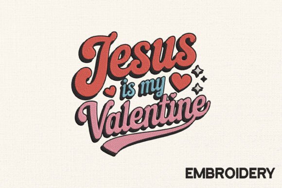Valentine Jesus: A Heartwarming Embroidery Design